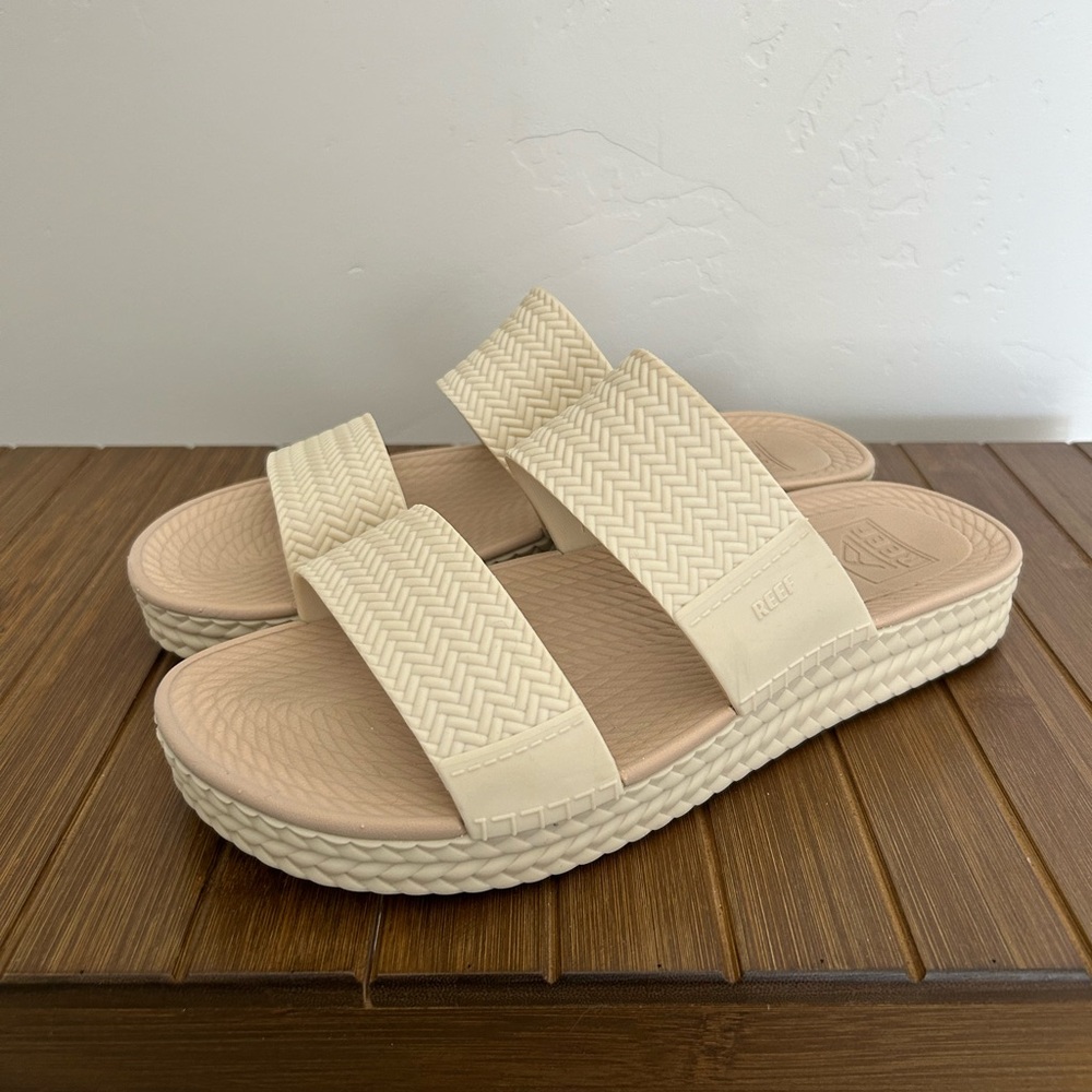 Reef Water Vista Slide Women's Cream Platform Sandal
